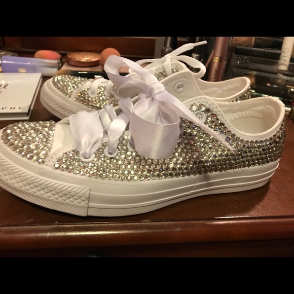 Custom full bling white converse - Picture 3 of 8